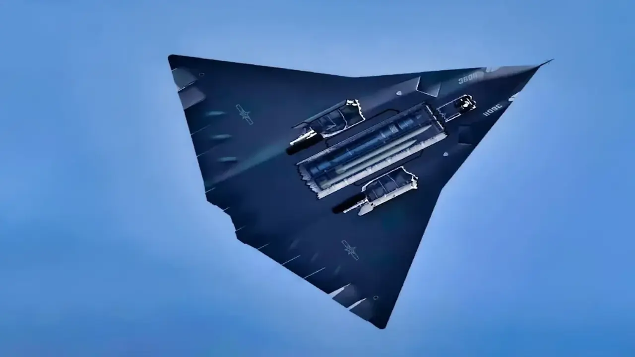 Chengdu J-36 as seen on December 26, 2024.